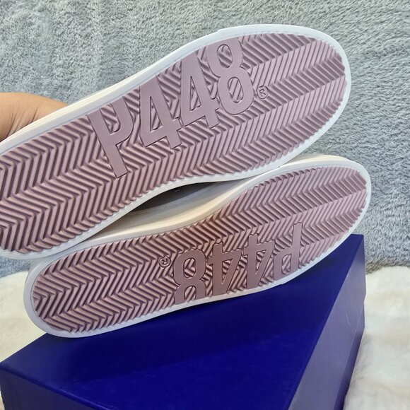 P448 Jack Perforated Sneaker Size 41 or US 10.5 Grey, Lilac Women's NEW NIB - Picture 7 of 12
